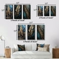 thumbnail image 4 of Designart "Feather Glamour Gold III" Glam Feather Framed Wall Art Set Of 3 - Gold Glam Feather Frame Gallery Wall Set For Home Decor, 4 of 7