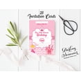 thumbnail image 3 of Darling Souvenir Pink Birthday Invitation Card Printable Elegant Fill or Write In Blank Party Invites 28 Pcs 5 x 7 Inches, 3 of 5