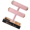 thumbnail image 2 of serony Velvet T-Bar Bangle Bracelet Holder Retail Display Hanging Rack Velvet Headband Rings Display Organizer Shop Jewelry Display Stand Rack, 2 of 9