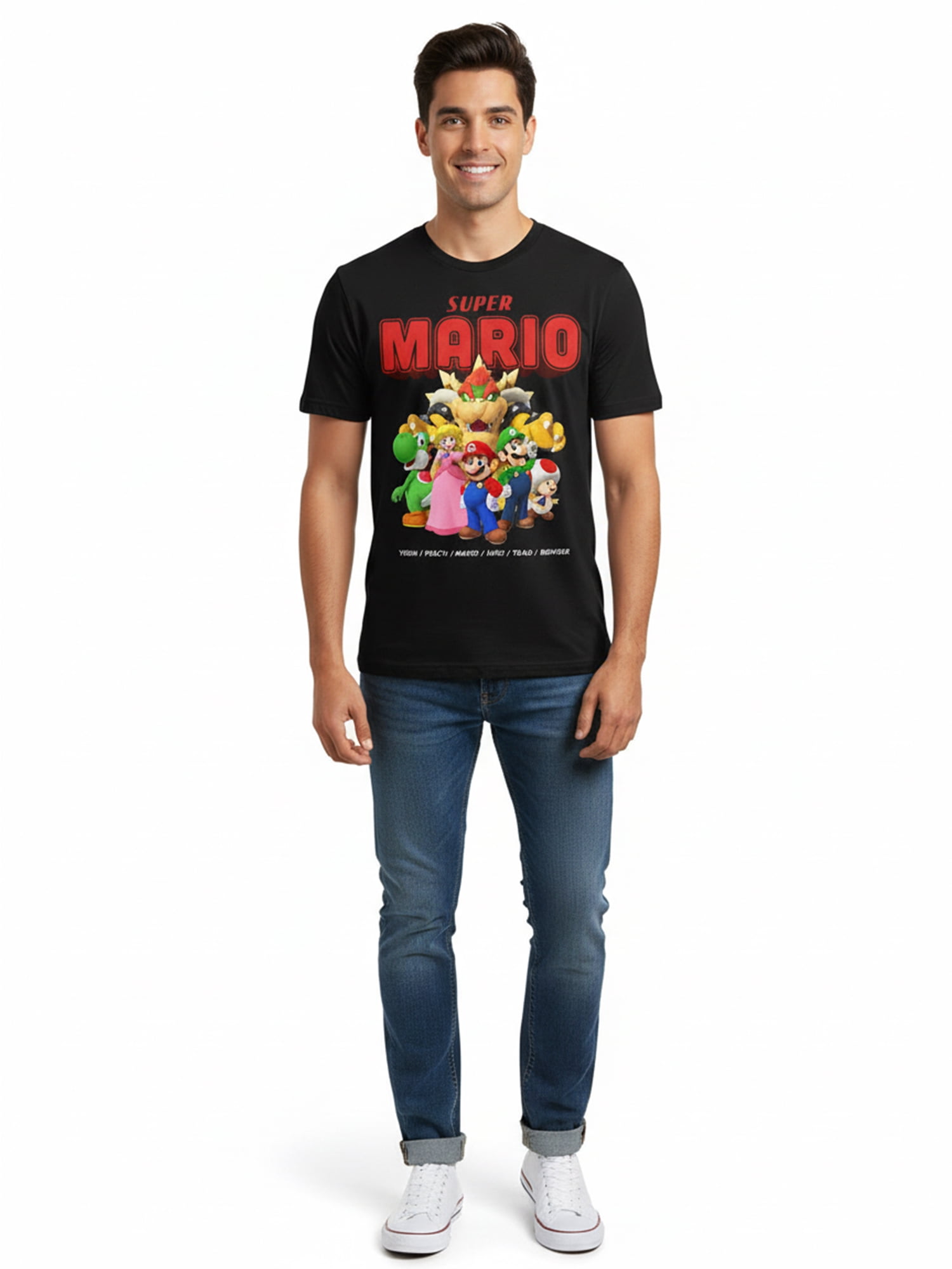 Nintendo Super Mario, Men's & Big Men's Graphic Tee, Team Up, Sizes S-3XL