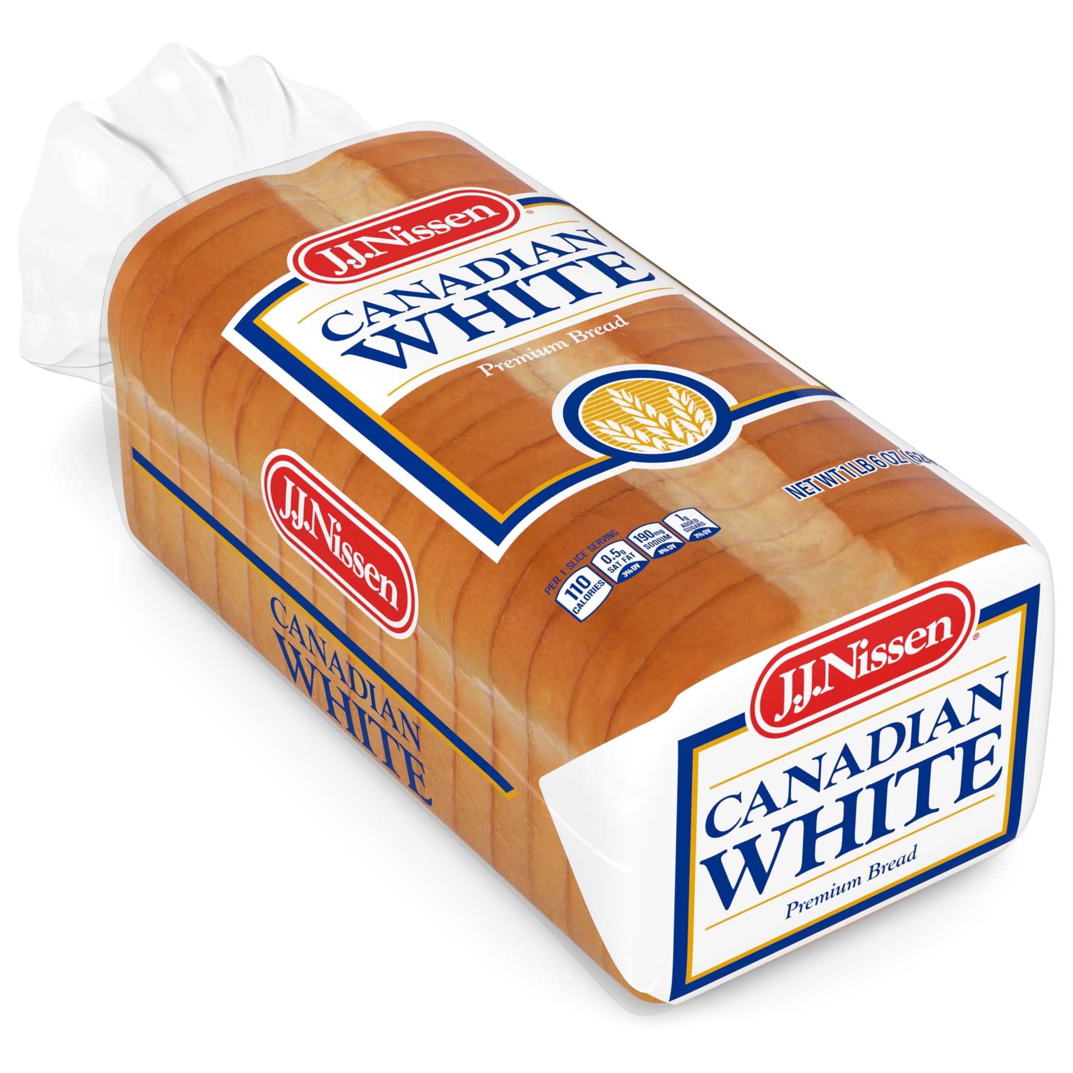 J.J. Nissen Canadian White Sliced Bread, 22 oz