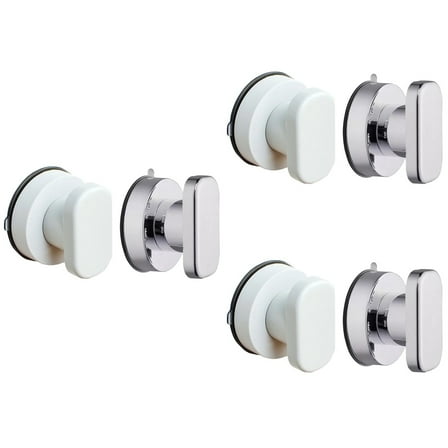 OUNONA 6 Pcs Wall Mounted Bathroom Bathtub Handrail Safety Grab Bar for Old People Bathroom Handle Armrest(Silver White)