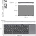thumbnail image 2 of Foldable Bluetooth Keyboard,Wireless Portable Keyboard with touchpad,Rechargeable Pocket-Size Folding Travel Keyboard for iOS,Android,Windows Devices(RL), 2 of 6