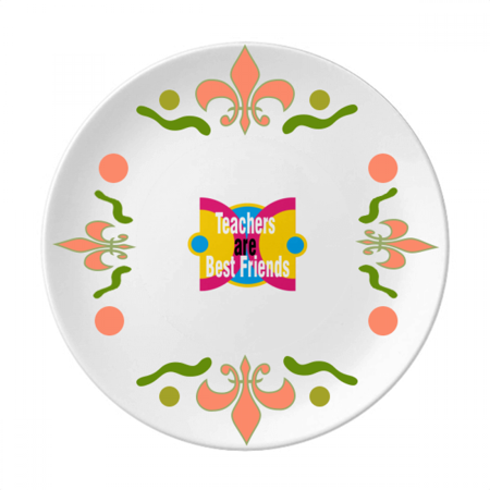 

Teachers Diligent Grateful Friends Flower Ceramics Plate Tableware Dinner Dish