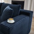 thumbnail image 7 of Miniyam L-Shaped Sectional Sofa with Deep Seat, No Assembly Required, Modular Couches Sleeper for Living Room, Bedroom, Apartment (Blue, Right Facing Chaise), 7 of 7