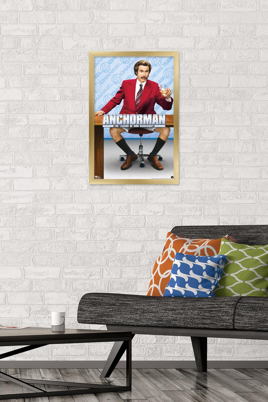 Anchorman - One Sheet Wall Poster, 14.725" x 22.375", Framed