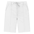 thumbnail image 7 of Bermuda Shorts for Women Trendy High Waist Knee Length Chino Long Shorts Drawstring Summer Casual Solid Color Short White, 7 of 7