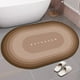 thumbnail image 4 of Tapete absorbente de diatomita para baño | Alfombra de baño de goma blanda de secado rápido | Alfombra antideslizante y resistente al agua para ducha, inodoro | Fácil de limpiar, duradero, gris, 4 of 7