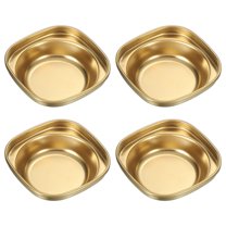Uxcell Mini Stainless Steel Sauce Dish, Round Seasoning Bowls for Dipping Sauces and Condiments Gold