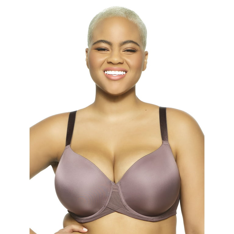 Paramour by Felina - Marvelous Side Smoothing T-Shirt Bra - Bras for Women,  Seamless Bra, Lingerie for Women, Plus Size Bra (Color Options) (Sparrow,  40DD) 