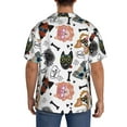 thumbnail image 5 of Xecao offers the Hip Hop Dog for Men's Casual Short-sleeved Shirt, a button-up collared shirt with a pocket, perfect for beach vacations and yacht travel in the 3X-Large size., 5 of 7