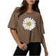 thumbnail image 1 of Camisetas Sobredimensionadas para Mujeres Gota Hombro Cuello Redondo Cultivo Top de Entrenamiento, Blusa de Verano Casual para Diario Y Fitness, 1 of 5