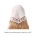 thumbnail image 3 of Delicate Flower Pattern Lace Turban Hot Girl Hair Scarf Sheer Triangle Headband for Women Photo Hair Accessory, 3 of 5