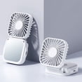 thumbnail image 1 of 2024Summer New Mini Beach Folding Neck Fan Makeup Mirror Portable USB Handheld Small Fan Gift FGS, 1 of 6