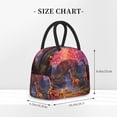 thumbnail image 3 of Ratiio Lantern Giraffes Magical Forest Print Insulated Lunch Bag Women Reusable Lunch Box with Pocket for Work Picnic Travel, 3 of 6
