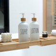 thumbnail image 3 of Soap Dispenser Bathroom Set- Hand and Lotion Soap Dispenser Set for Black Bathroom Decor,16 Oz Hand Soap Dispenser for Bathroom, Bathroom Accessories-White, 3 of 7