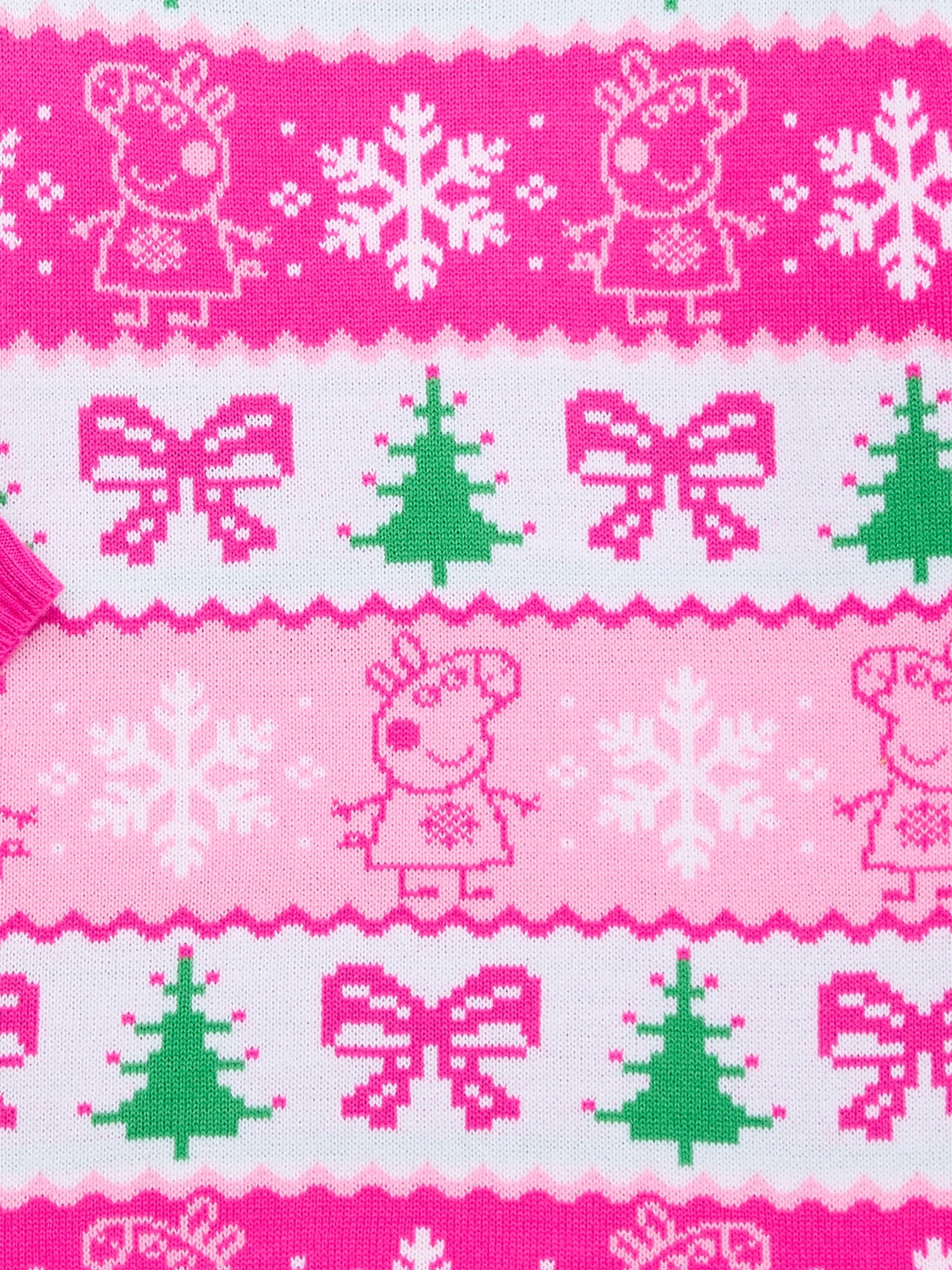 Peppa Pig Toddler Girls Holiday Sweater Dress, Sizes 12 Months-5T