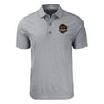 thumbnail image 2 of Men's Cutter & Buck Heather Gray Houston Dynamo FC Forge Eco Stripe Stretch Recycled Tri-Blend Polo, 2 of 3