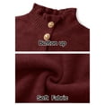 thumbnail image 5 of YOGAFOX Women's 2025 Fall Winter Cardigan Sweaters Casual Long Sleeve Button Down Loose Knit Chunky Outerwear Coats Burgundy S, 5 of 6