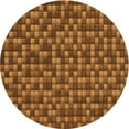 thumbnail image 1 of Ahgly Company Indoor Round Patterned Blood Red Brown Area Rugs, 4' Round, 1 of 6