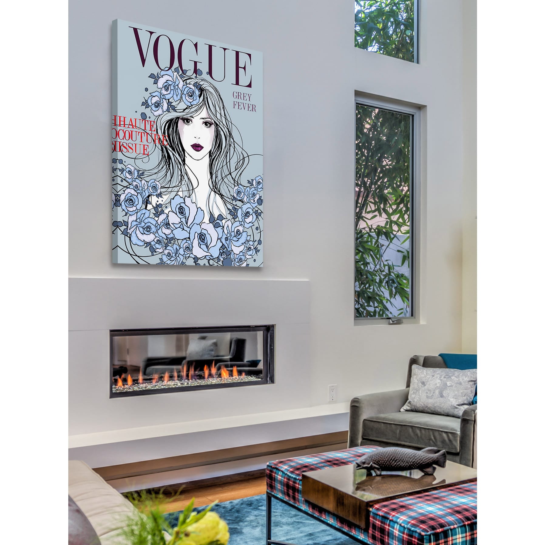 "Mag Cover" Painting Print on Wrapped Canvas