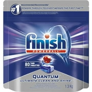 Finish Dishwasher Detergent, Quantum Max, Fresh, Mega Value Pack, 80 Tablets, Shine and Glass Protect