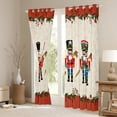 thumbnail image 3 of jejeloiu Merry Christmas Curtains Pack of 2 (42x84 Each),Nutcracker Soldier Curtains Blackout,Red Berry Bedroom Curtains For Child,Breathable Home Decor, 3 of 6