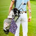 thumbnail image 5 of Pofeuu mushroom colorful Skull star Print Premium Golf Towel with Carabiner Clip Absorbent Microfiber Waffle Pattern Golf Towel for Golf Bag Trolly Belt Loop, 5 of 8