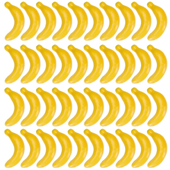 40Pcs Artificial Banana Mini Imitation Yellow Banana Decoration Decor Foam Lifelike Simulation Fruit