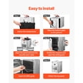 thumbnail image 6 of VEVOR Foldable Camping Oven, Stainless Steel Portable Camping Stove, with 3 Tier Grill, Handle and Thermometer, Use with Wood Burning Fire, Propane Stoves, for Baking Bread, Pizza, Outdoor Cooking, 6 of 9