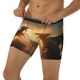 thumbnail image 3 of Rateoe Castle Cool Fire Dragon Print Men’s Underwear Boxer Briefs Soft Comfortable Underwear Boxer Briefs, Long Leg Briefs,Anti-chafing Boxer Briefs, 3 of 7