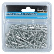 100 Metric Aluminium Blind Pop Pot Rivets Set Fastener Fastening 4.8mm x 10mm
