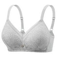 thumbnail image 3 of Ahuyic Summer Womens Bras,Plus Size Bras for Women,Woman's Solid Color Lace Thin Style Ventilate Back Buckle Bra Steel Rim, 3 of 5
