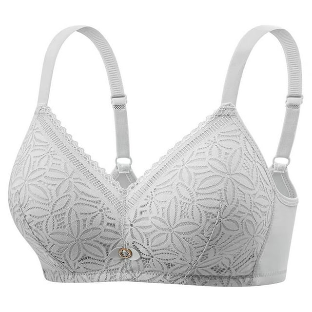 Posijego Womens Lace Underwire Bra Full Coverage Wireless Everyday Bras Comfort Unlined Thin Breathable Bras