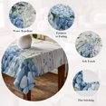 thumbnail image 5 of Eucalyptus Flowers Table Cloth Waterproof Tablecloths, Blue Floral Green Vintage Wood Grain Tablecloth Dining Table Cover for Kitchen Party Tabletop Outdoor, Rectangle Tablecloth 60x120 Inch, 5 of 9