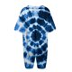 thumbnail image 5 of Gibobby pantalones deportivos Mono informal de manga corta de talla grande con cuello en V para mujer, pantalones cortos de pierna ancha de verano, mono estampado de con bolsi(Azul， XXXL), 5 of 5