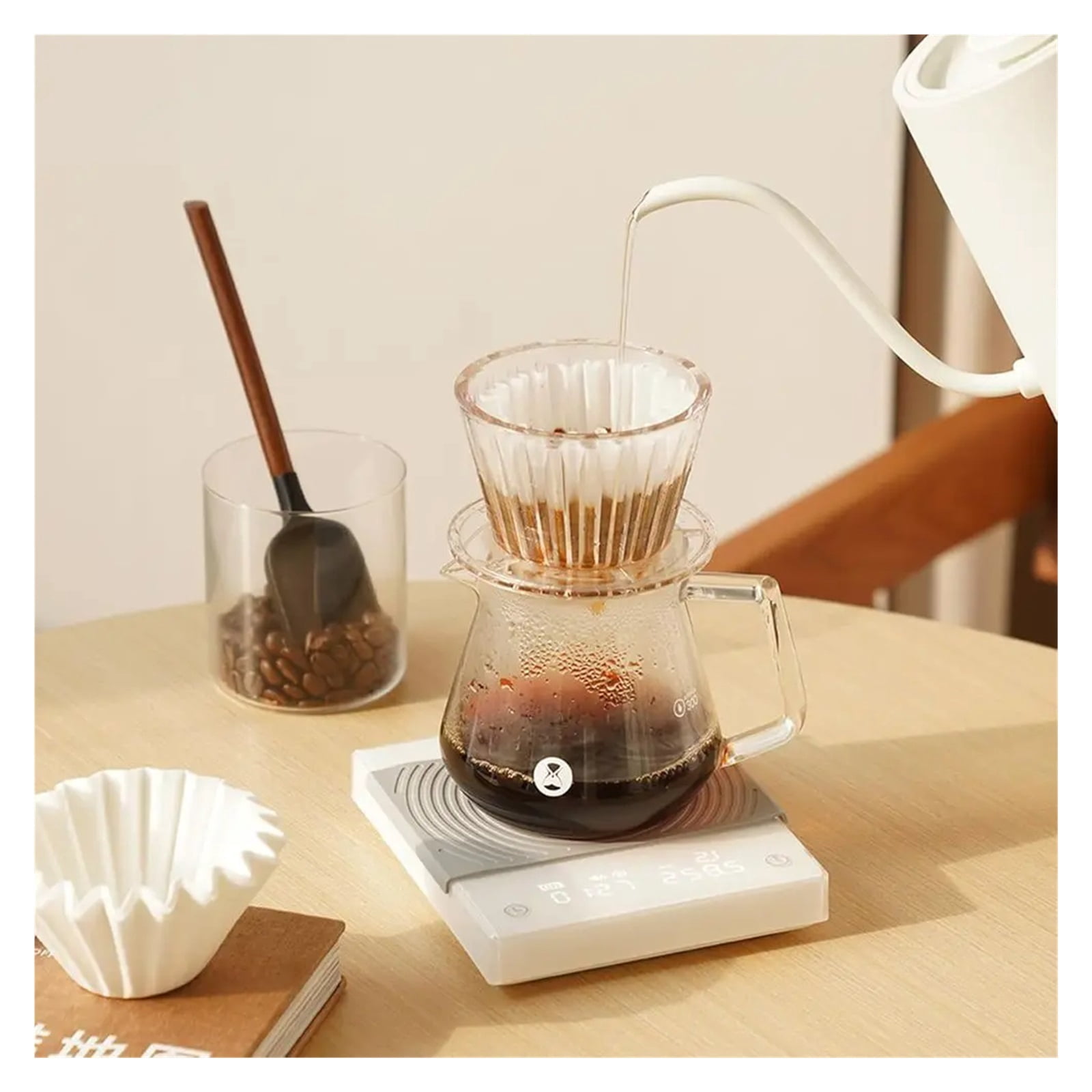 Digital Coffee Scale with Timer and Flow Rate, Espresso & Pour Over