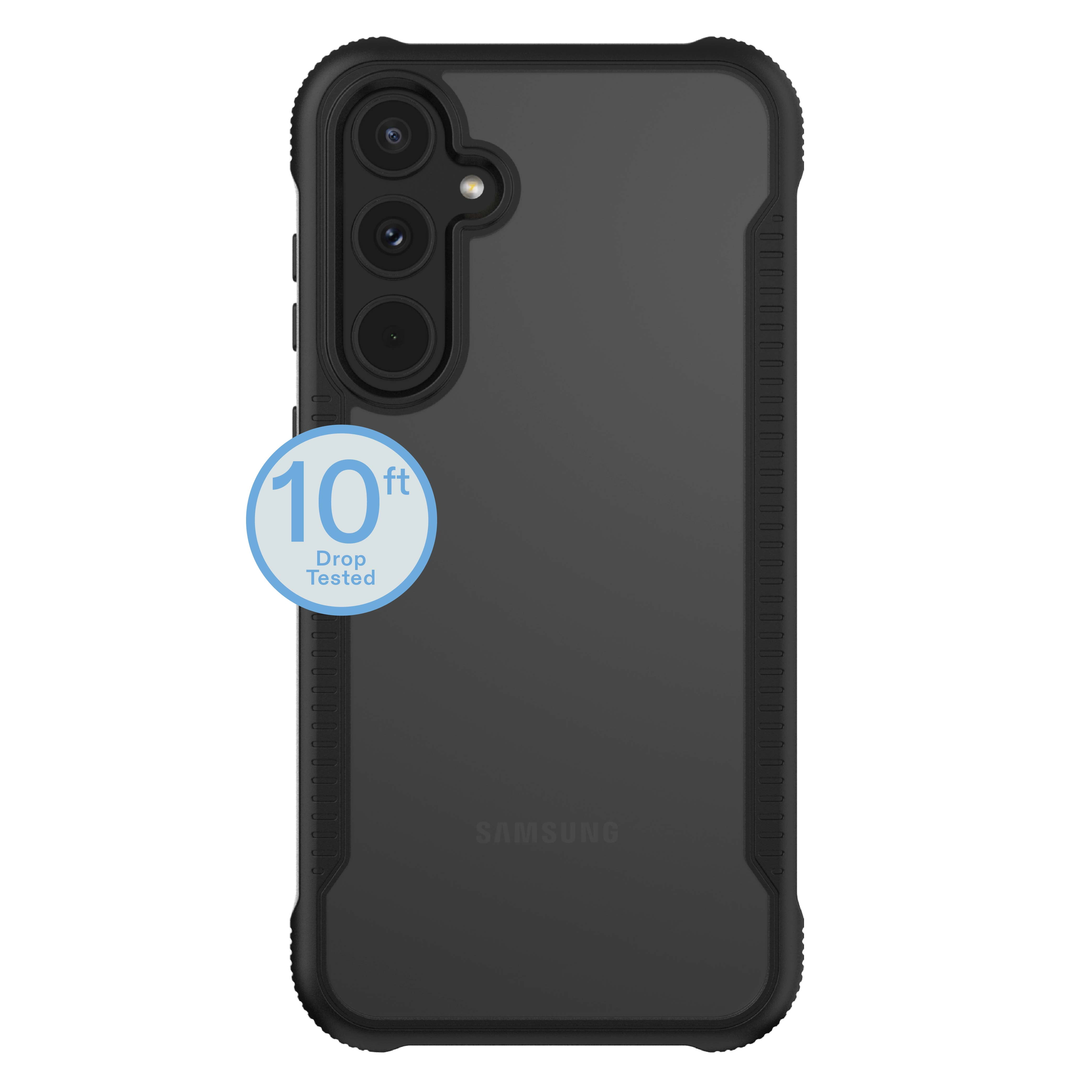 onn Dual-Layer Phone Case for Samsung Galaxy A35 5G - Black/Clear