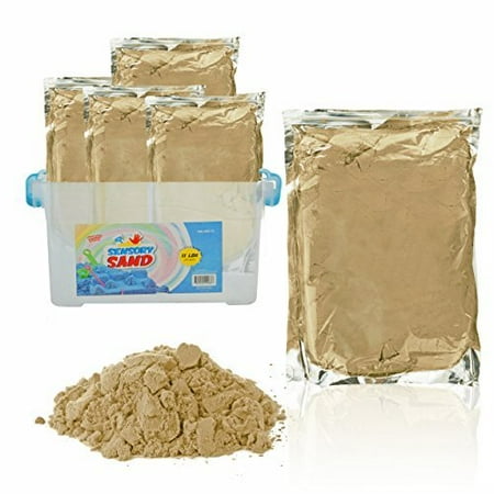 Sensory Sand, 11 POUNDS - ECO friendly, Beige, With Container