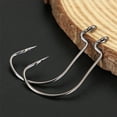 thumbnail image 3 of 300pcs Per Set Offset Fishing Hooks, Type 8 High Carbon Steel Soft Worm Fish Hooks, 3 of 10