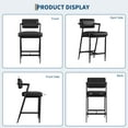 thumbnail image 4 of Gaderth BarStools Set of 2, Upholstered Farmhouse Counter Height BarStools with Thick Cushion, Tall Bar Chairs with Backrest for Kitchen Island, Counter, or Home Bar, 4 of 7