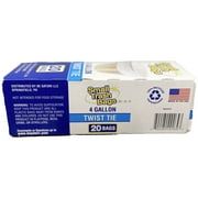 Basic 4 Gallon Twist Tie Bathroom Bags, 20 Bags