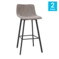 thumbnail image 4 of Flash Furniture Caleb 28.75"H Square Adjustable Low Back Barstool, Gray/Black, 4 of 11