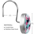 thumbnail image 3 of Ethnic Boho Shower Curtain Hooks（Set of 12）for Home Hotel Shower Rods Bathroom Crystal Glass Print Stainless Steel Round Curtain Hooks, 3 of 5