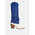 thumbnail image 6 of Fab Cowboy Boots With Denim Sleeve Detail, 6 of 10