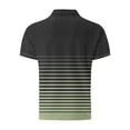 thumbnail image 4 of Antinious Men Gradient Stripe Print Casual Button Collared Short Sleeve Dress Shirts, 4 of 5