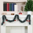 thumbnail image 6 of Christmas Garland Decorations for Staircase Fireplace Mantle, 20ft Faux Pine Greenery Garlands with Berries for Xmas Tree Home Party Indoor Outdoor Holiday Wedding Decor, 6 of 6
