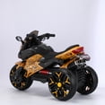 thumbnail image 2 of HappyToysWorldKids Electric Motorcycle 3 Wheels, Ride On Toy with App Control & Music, Light-Up Wheels for Boys Girls Ages 3-8, Battery Powered Motorbike with Safety Training Wheels, 2 of 6