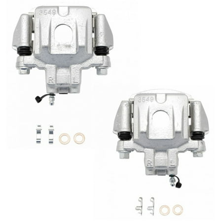 DAMAIJOY 2pcs Disc Brake Caliper Set Rear Left Driver and Right Passenger Side with Bracket and Hardware for Toyota for Highlander 2.4L/3.3L 2004-2007 Brackethardware 19B2904 CLA34973