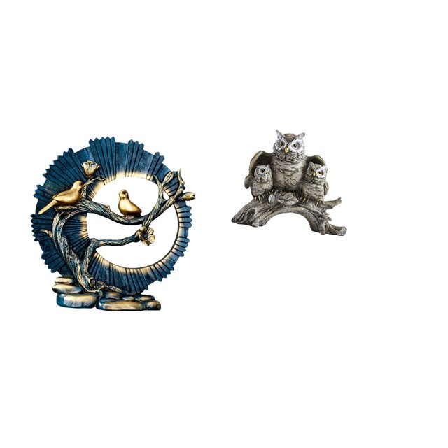 figurita de chuchería,Adorno figura artesanía escultura amor estatua,Figuras de búho,Figuras de búho,animales artificiales,artesanías,decoración del hogar,Figura en miniatura de búho